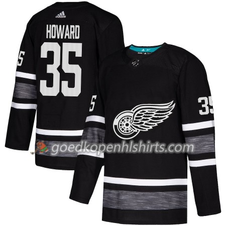 Detroit Red Wings Jimmy Howard 35 2019 All-Star Adidas Zwart Authentic Shirt - Mannen